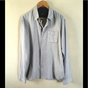 Rag & Bone Men’s button down up gray cotton